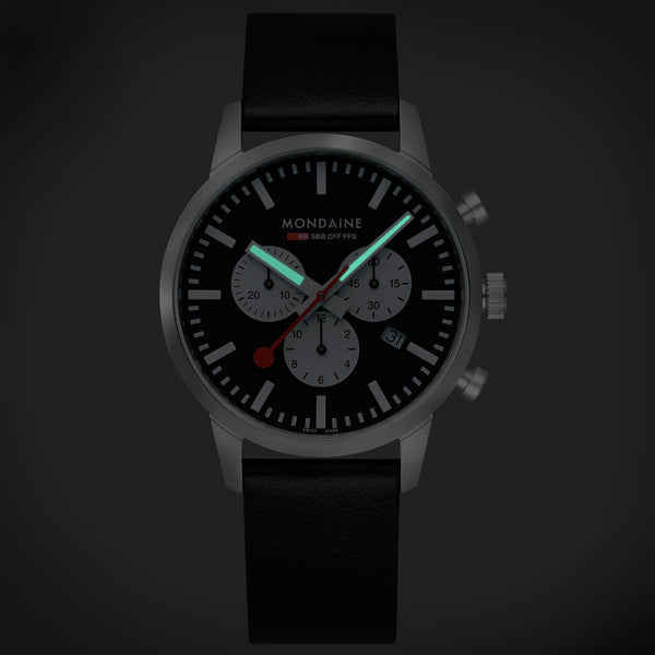 NEO, CUERO VEGAN DE UVA, color NEGRO, 41 MM.