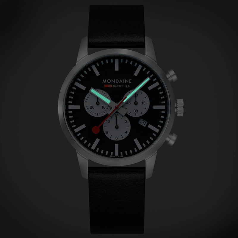 NEO, CUERO VEGAN DE UVA, color NEGRO, 41 MM.